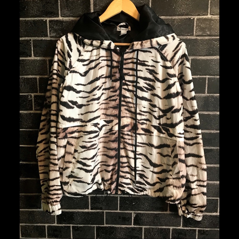 Cream Tiger Print Jacket